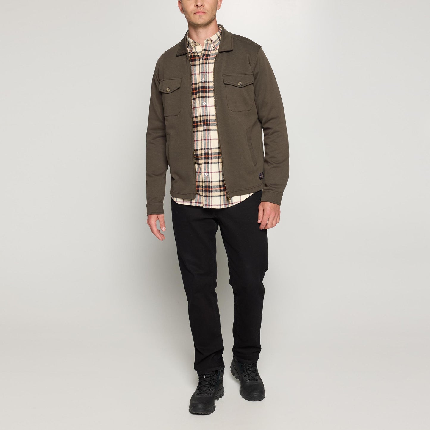 BertleSi Zip Overshirt - Green Wood