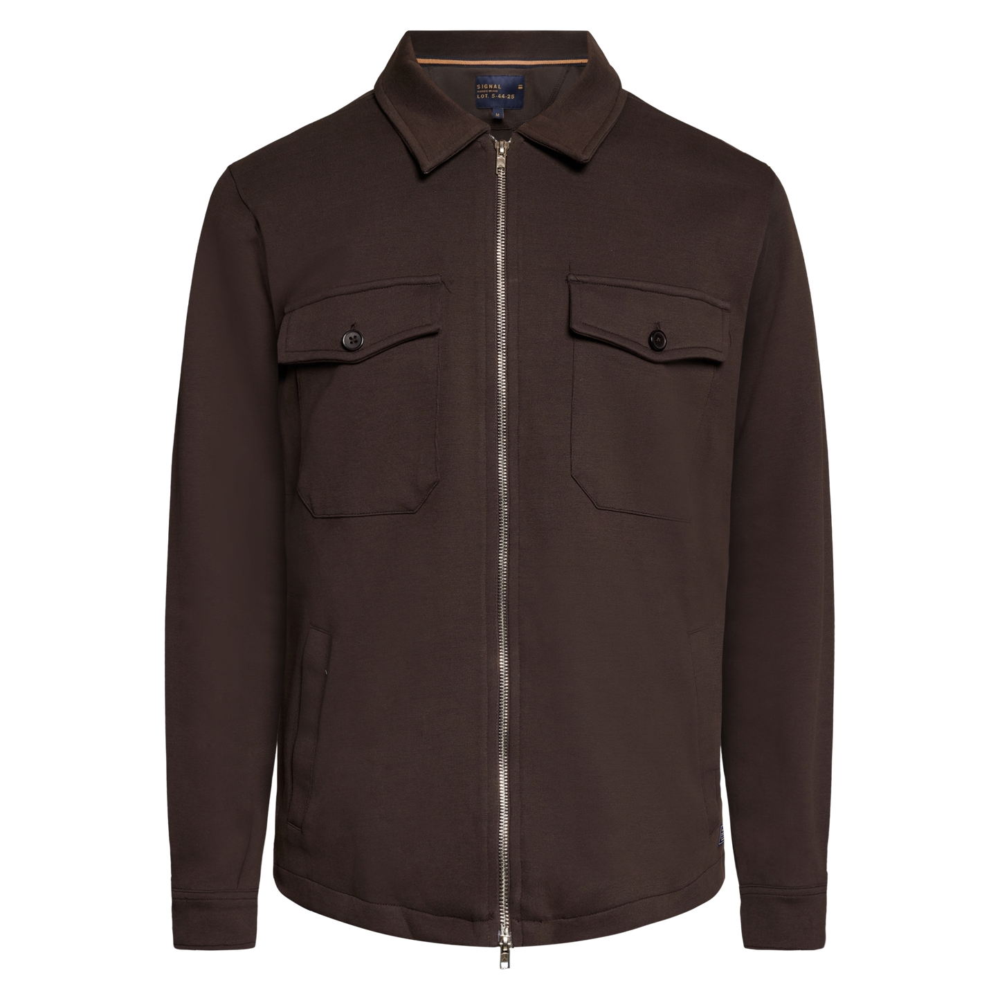 BertleSi Zip Overshirt Sweatshirt - Brown Bark