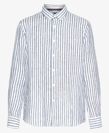 GregSI Linen Stripe - Blue Captain