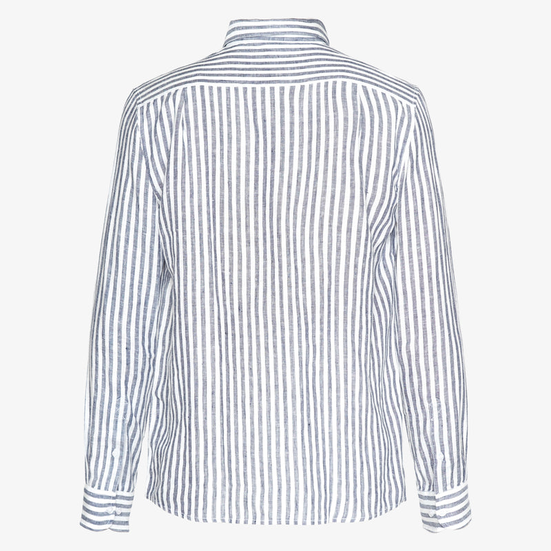 GregSI Linen Stripe - Blue Captain