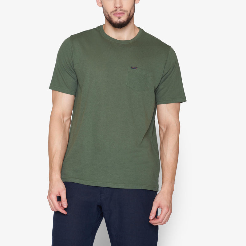 UffeSI Linen Tee - Bottle green