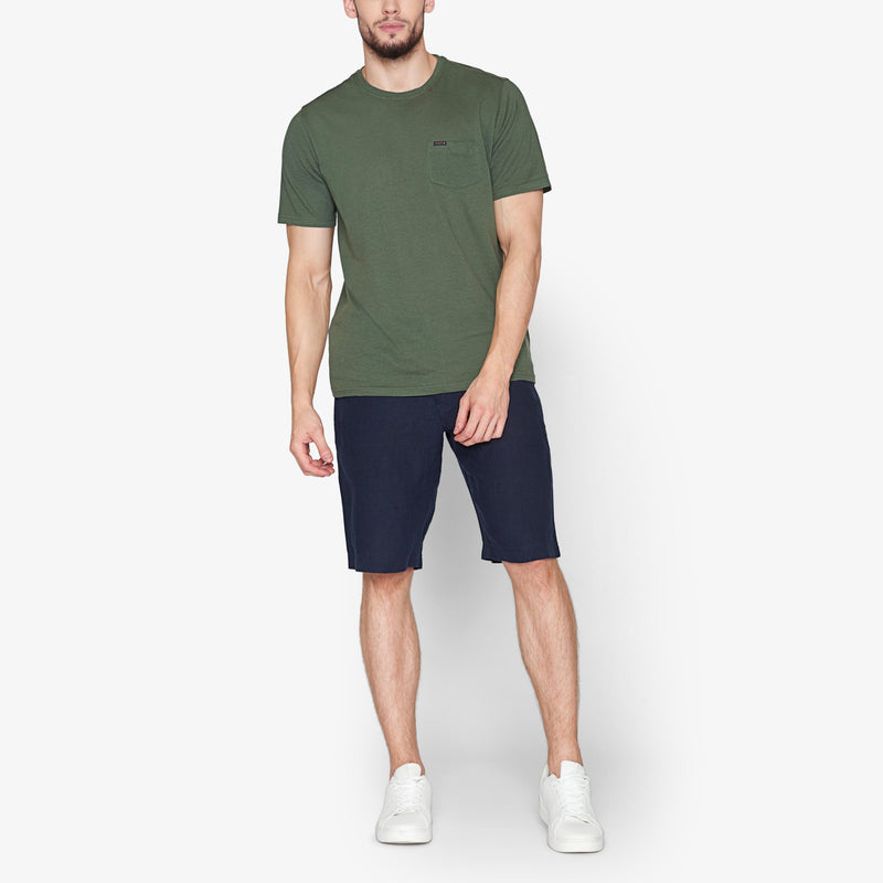 UffeSI Linen Tee - Bottle green