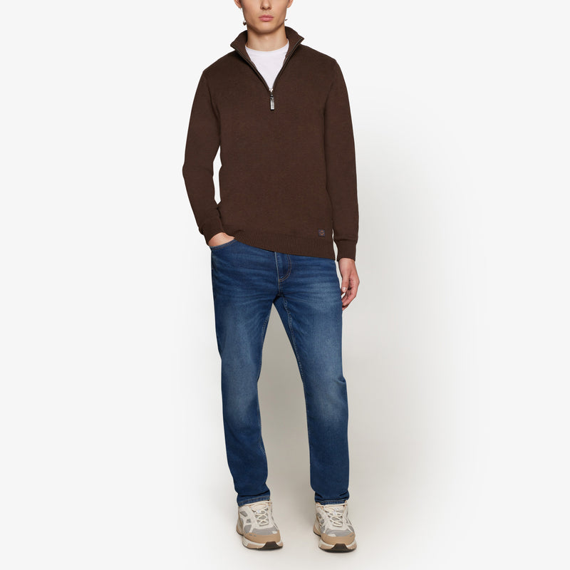 KlausSI Halfzip - Chocolat Brown Melange