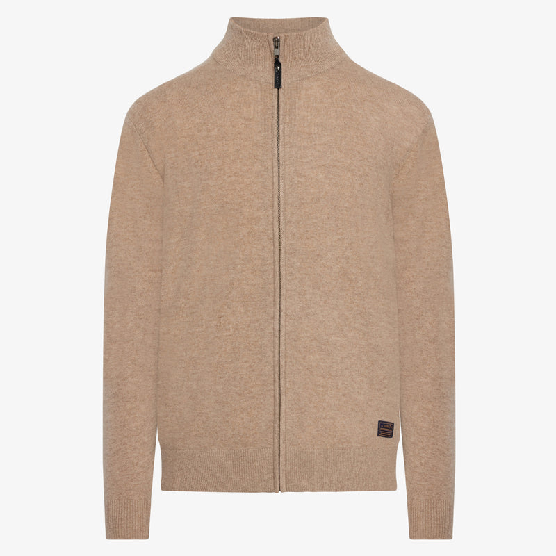 RuiSI Zip Cardigan - Savanna Sand Melange