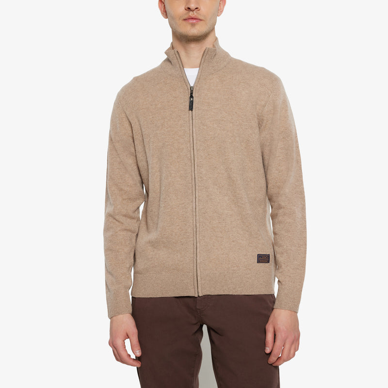 RuiSI Zip Cardigan - Savanna Sand Melange