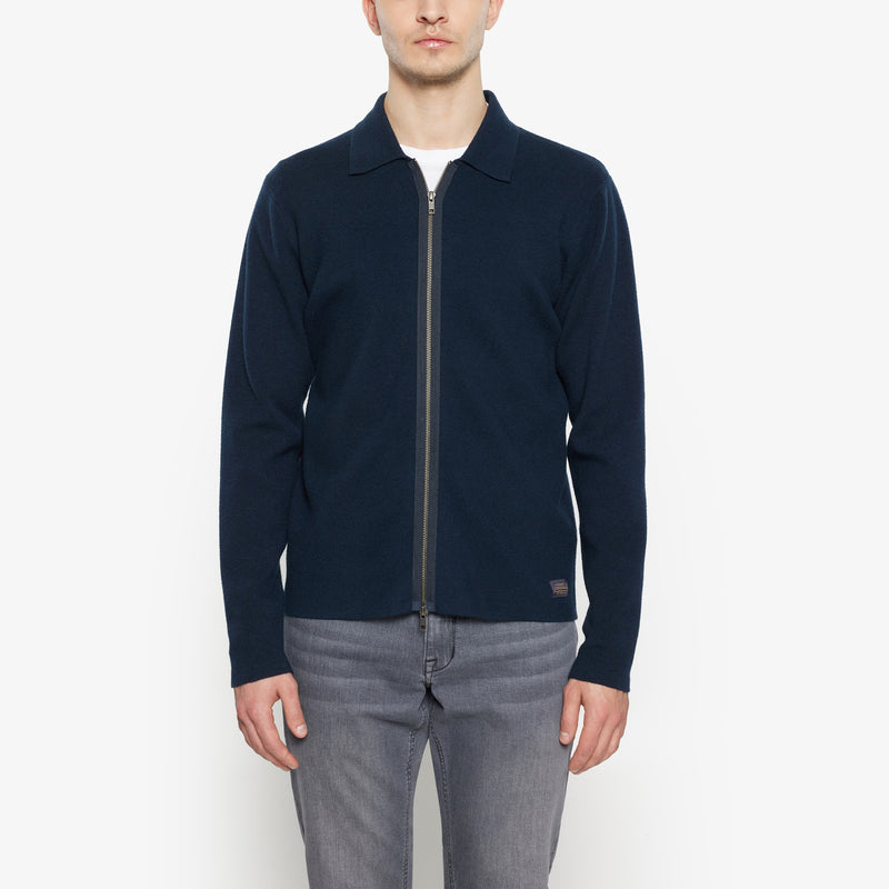 UrianSI Zip Cardigan - Deep Marine