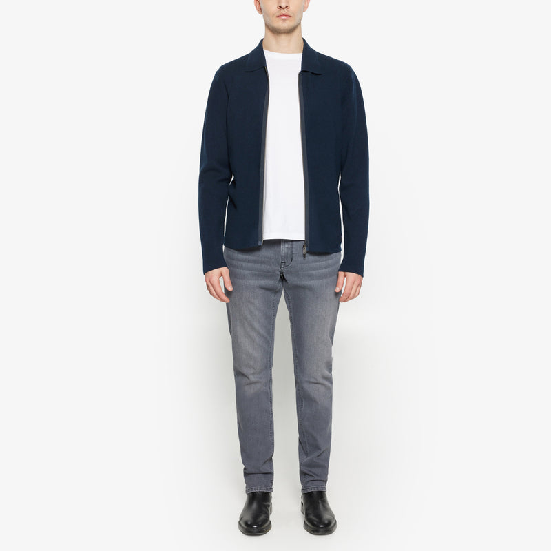 UrianSI Zip Cardigan - Deep Marine