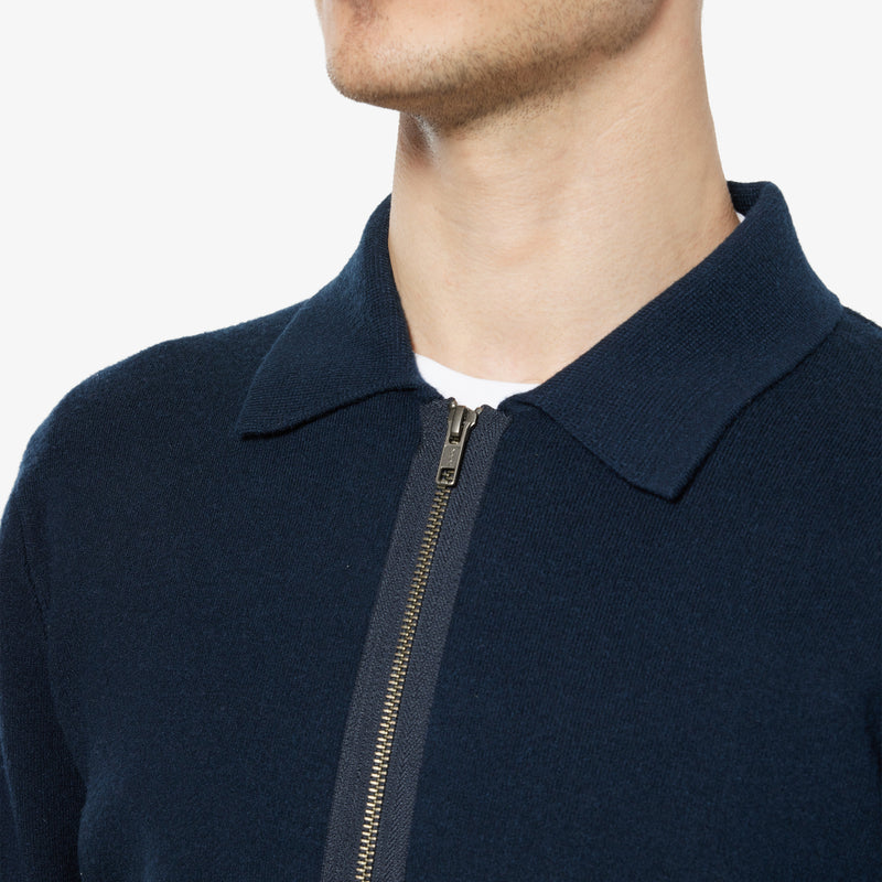 UrianSI Zip Cardigan - Deep Marine