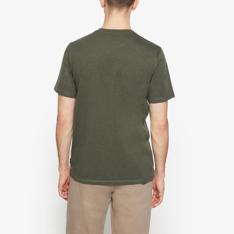 LiamSI Front Print Tee+ - Full Green Melange