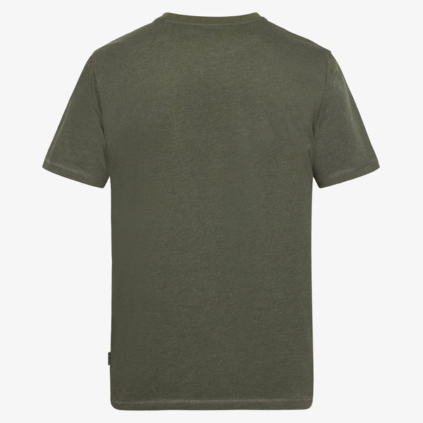 LiamSI Front Print Tee+ - Full Green Melange