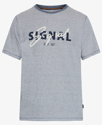 LukeSI Print Stripe Tee - Blue Autumn