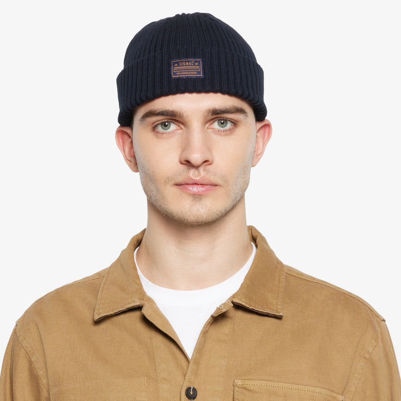 Rib Beanie - Deep Marine