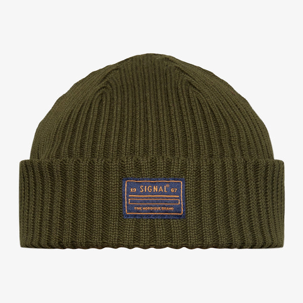 Rib Beanie - Full green