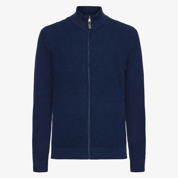 AndersSi Structure Cardigan + - Mid Blue Melange