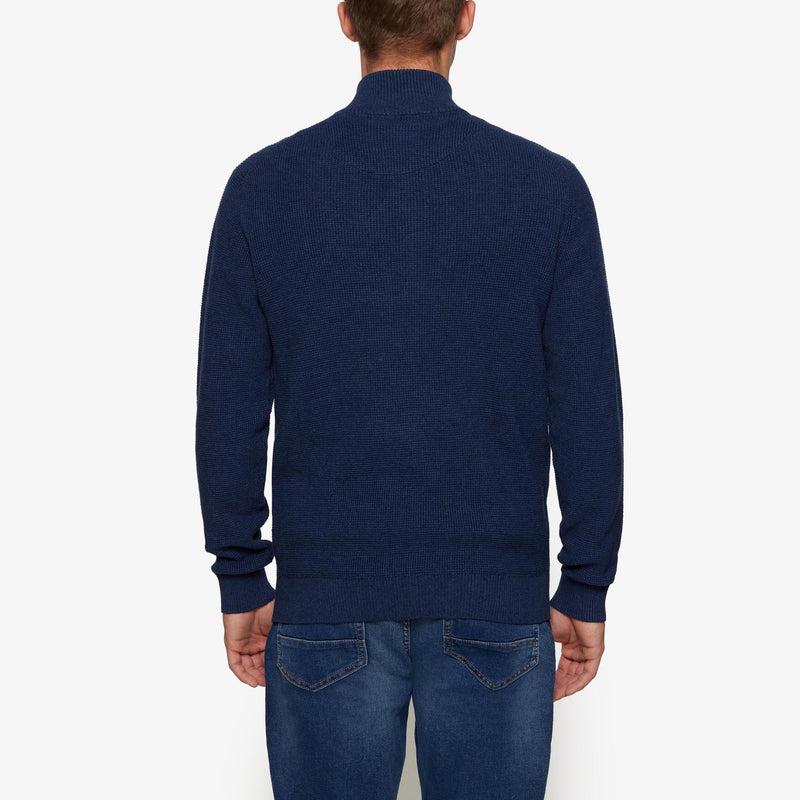 AndersSi Structure Cardigan + - Mid Blue Melange