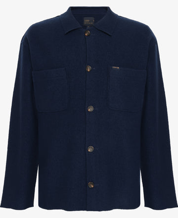 AaronSi Knit Overshirt - Deep Marine