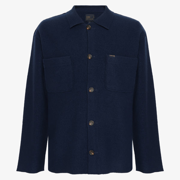 AaronSi Knit Overshirt - Deep Marine