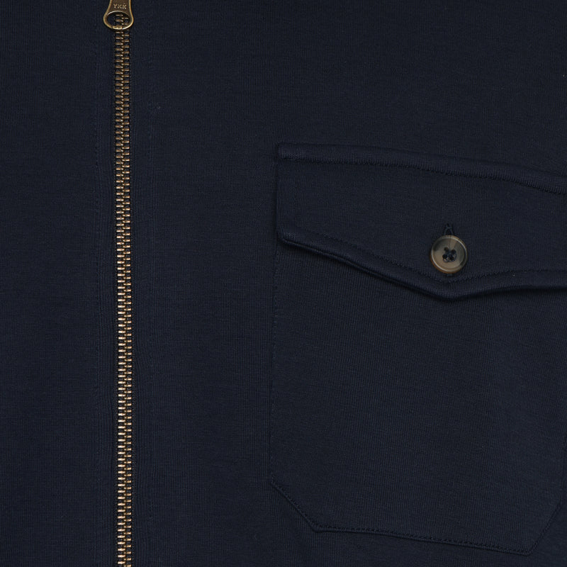 BertleSi Zip Overshirt - Deep Marine