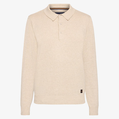 NolanSi Knit Polo + - Pure Cashmere Mel