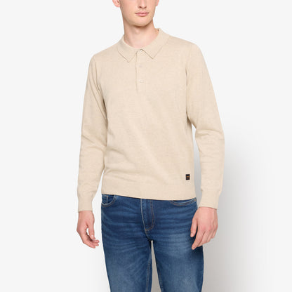 NolanSi Knit Polo + - Pure Cashmere Mel