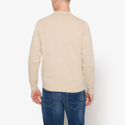 NolanSi Knit Polo + - Pure Cashmere Mel