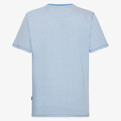 LukeSi Print Stripe Tee - Blue Slip Stream