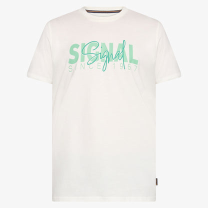 OwenSi Print Tee + - Egret Dust