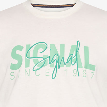 OwenSi Print Tee + - Egret Dust