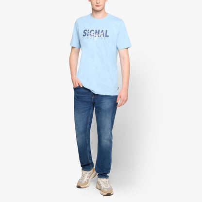 OwenSi Print Tee + - Blue Placide Mel