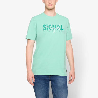 OwenSi Print Tee + - Dusty Jade