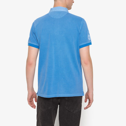 OscarSi Badge Polo - Blue Slip Stream