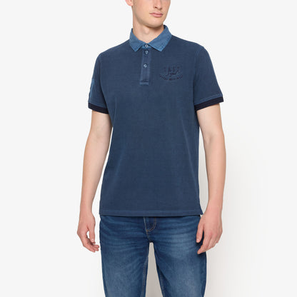OscarSi Badge Polo - Deep Marine