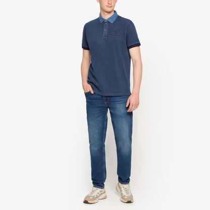OscarSi Badge Polo - Deep Marine