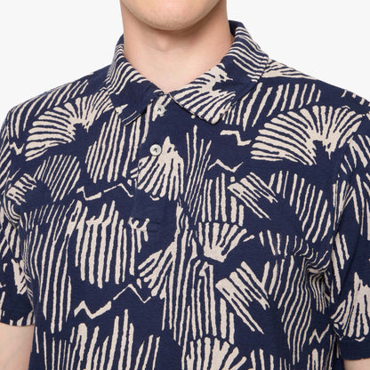 OttoSi Aop Polo - Blue Captain