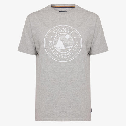 OdinSi Front Print + - Light Grey Melange