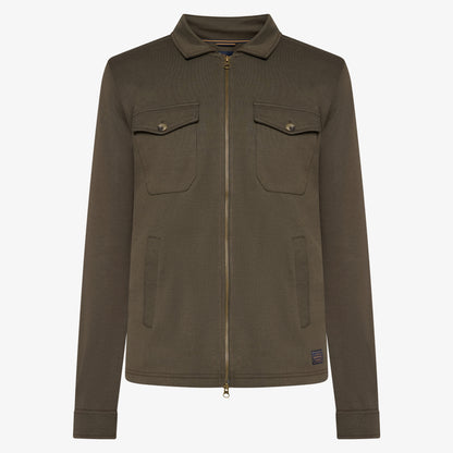 BertleSi  Zip Overshirt - Green Wood