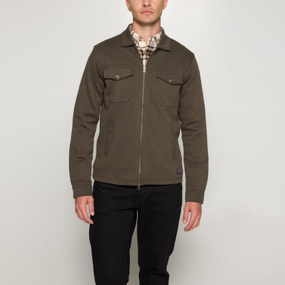 BertleSi  Zip Overshirt - Green Wood