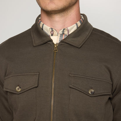BertleSi  Zip Overshirt - Green Wood