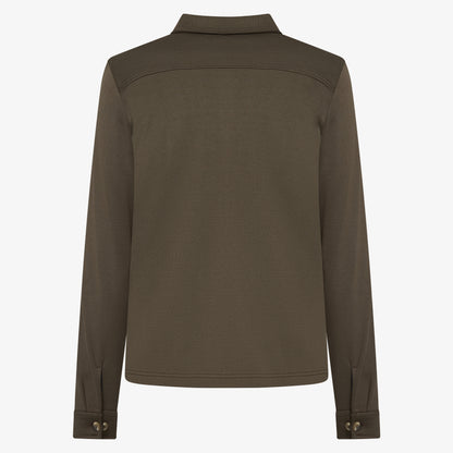 BertleSi  Zip Overshirt - Green Wood
