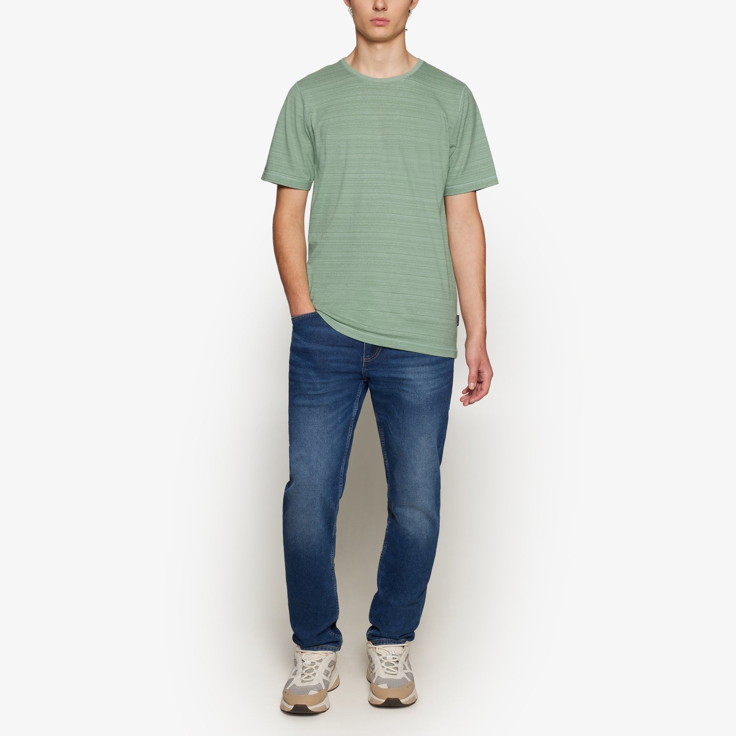 GusSi Space Stripe + T-shir/Top - Worn Green