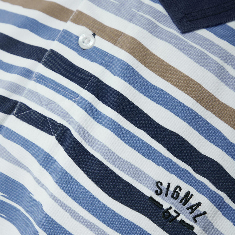 Wurms Stripe print - Stormy blue