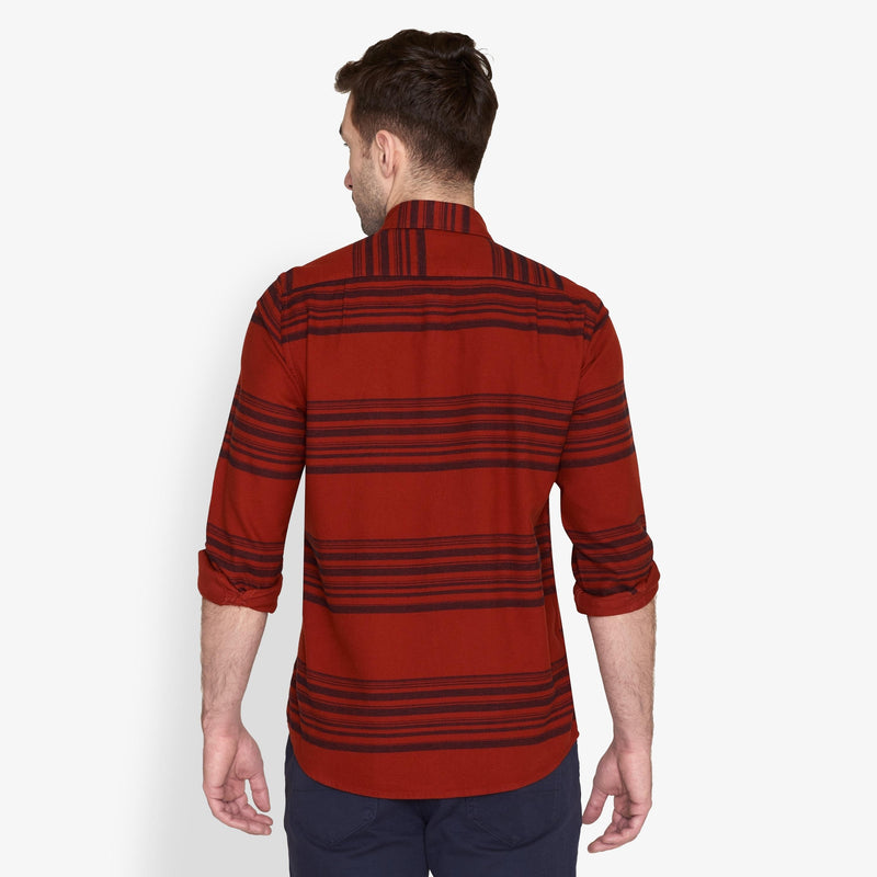 SiSerius Stripe Flannel - Red Henna